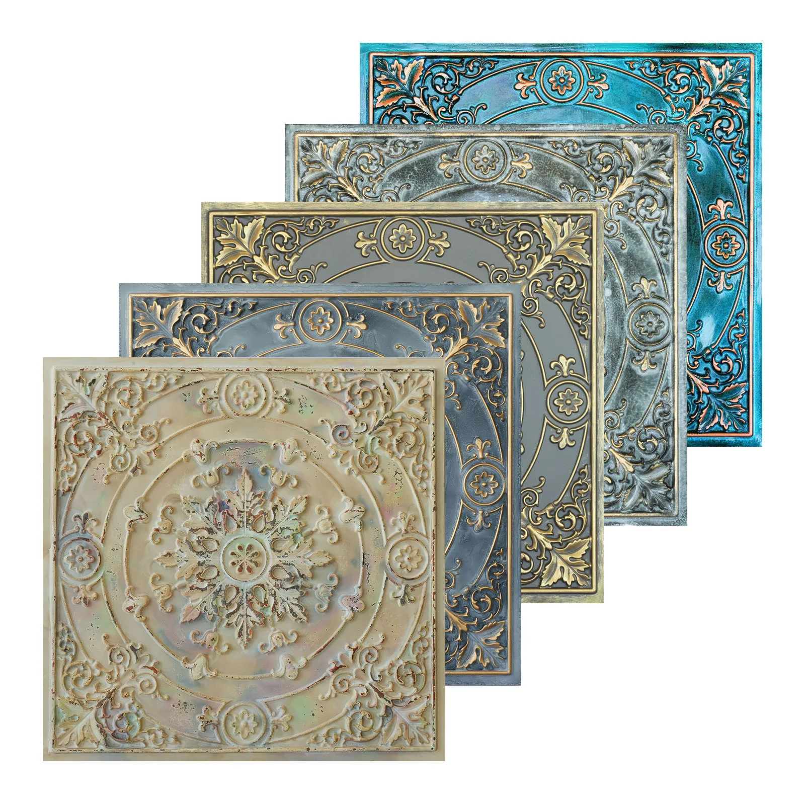 Vintage Ceiling tiles purple copper restaurant pub well panels PL18 10pcs/lot