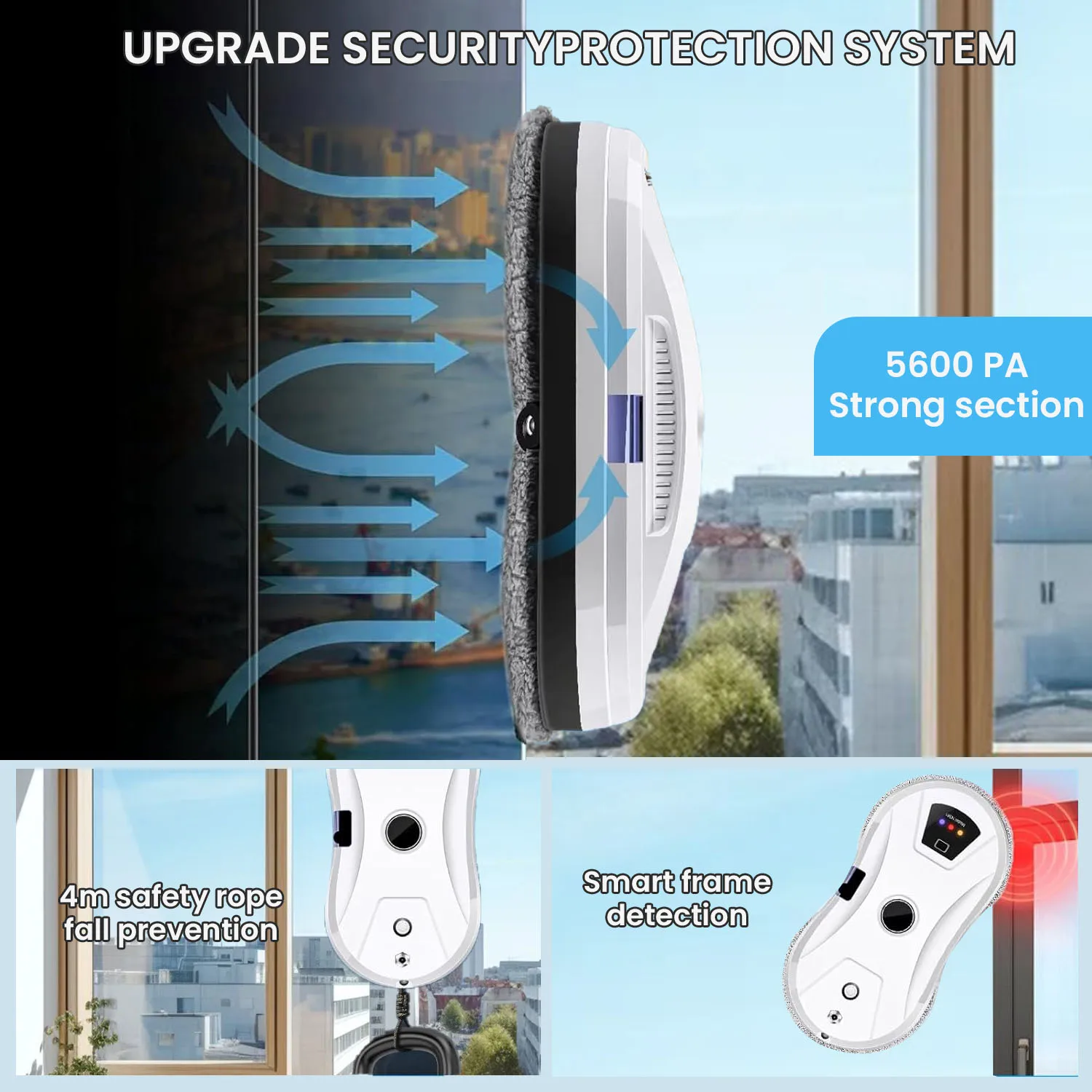 Intelligent Window Cleaning Robot Vacuum Cleaner Robot Window Cleaner Electric Glass Remote Control Electric Glass Cleaner Glass