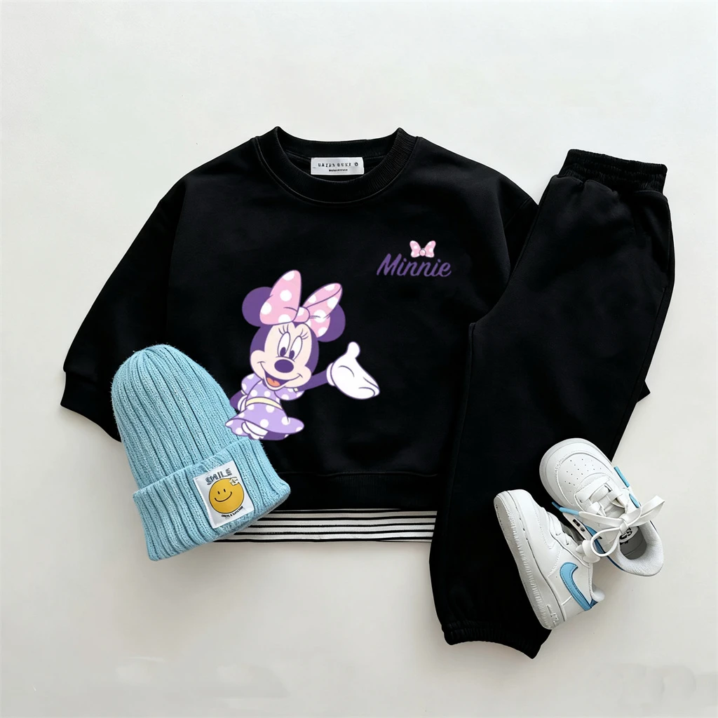 بلون وتتسابق للبنين ميكي ماوس بلوزات + السراويل 2 قطعة مجموعة تصميم جديد بلوزات فضفاضة السراويل الربيع/الخريف الملابس #4