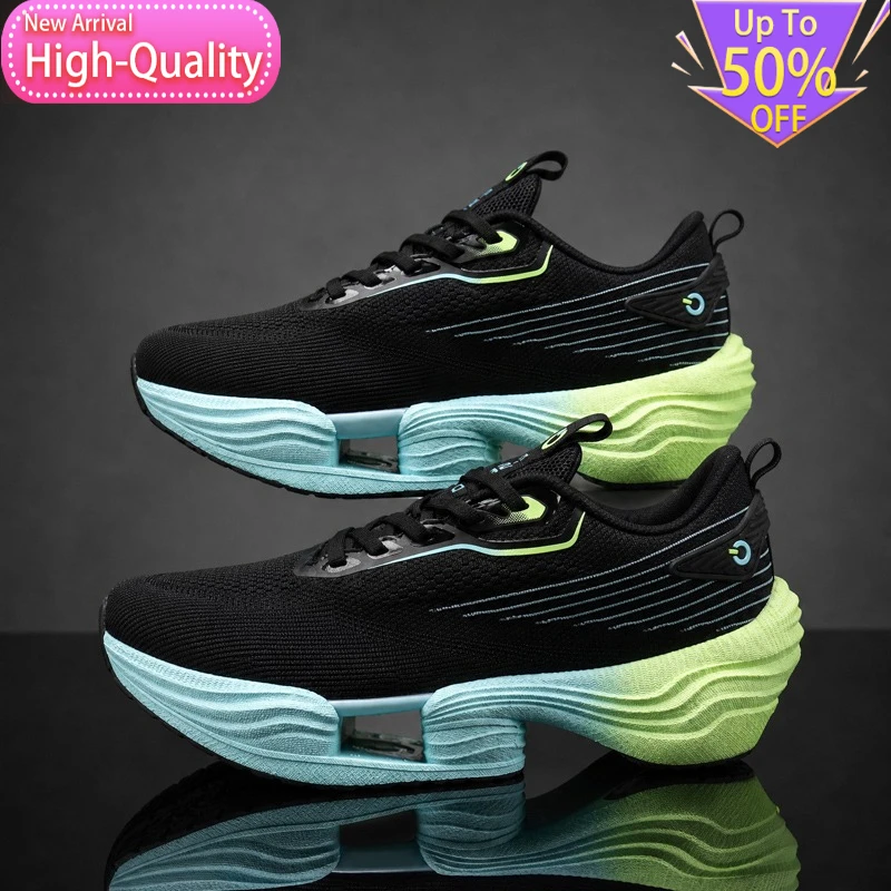 Hot Selling Summer Outdoor Mens Sports Shoes Marathon Fitness Soft Sports Shoes Wrapped and Fitted Commuting Walking Shoes