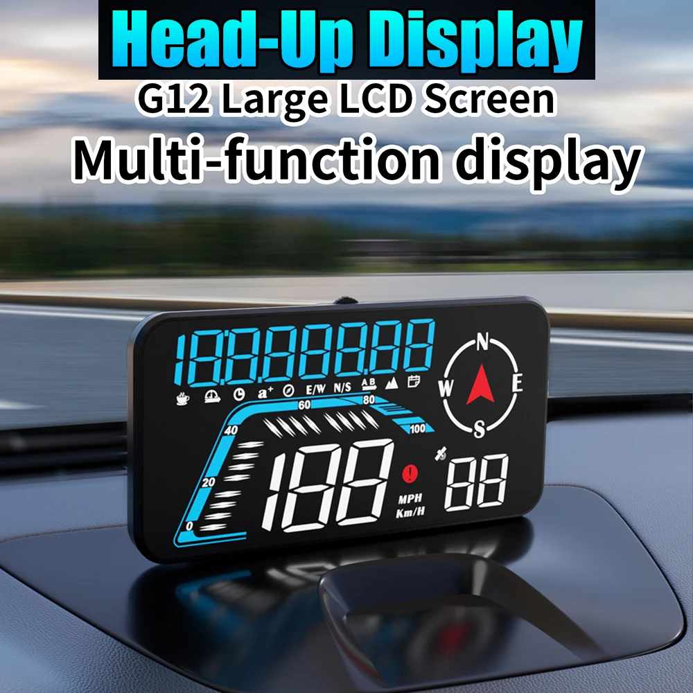 

Цифровой Автомобильный GPS Спидометр Hud, со спидометром для всех больших шрифтов, км/ч, миль в минуту, местное время, автомобильные аксессуары, электроника