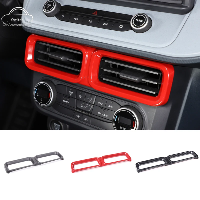 

For Ford Maverick 2022 ABS Carbon Fiber Style Center Control Air Vent Frame Cover Decorative Sticker Interior Accessories