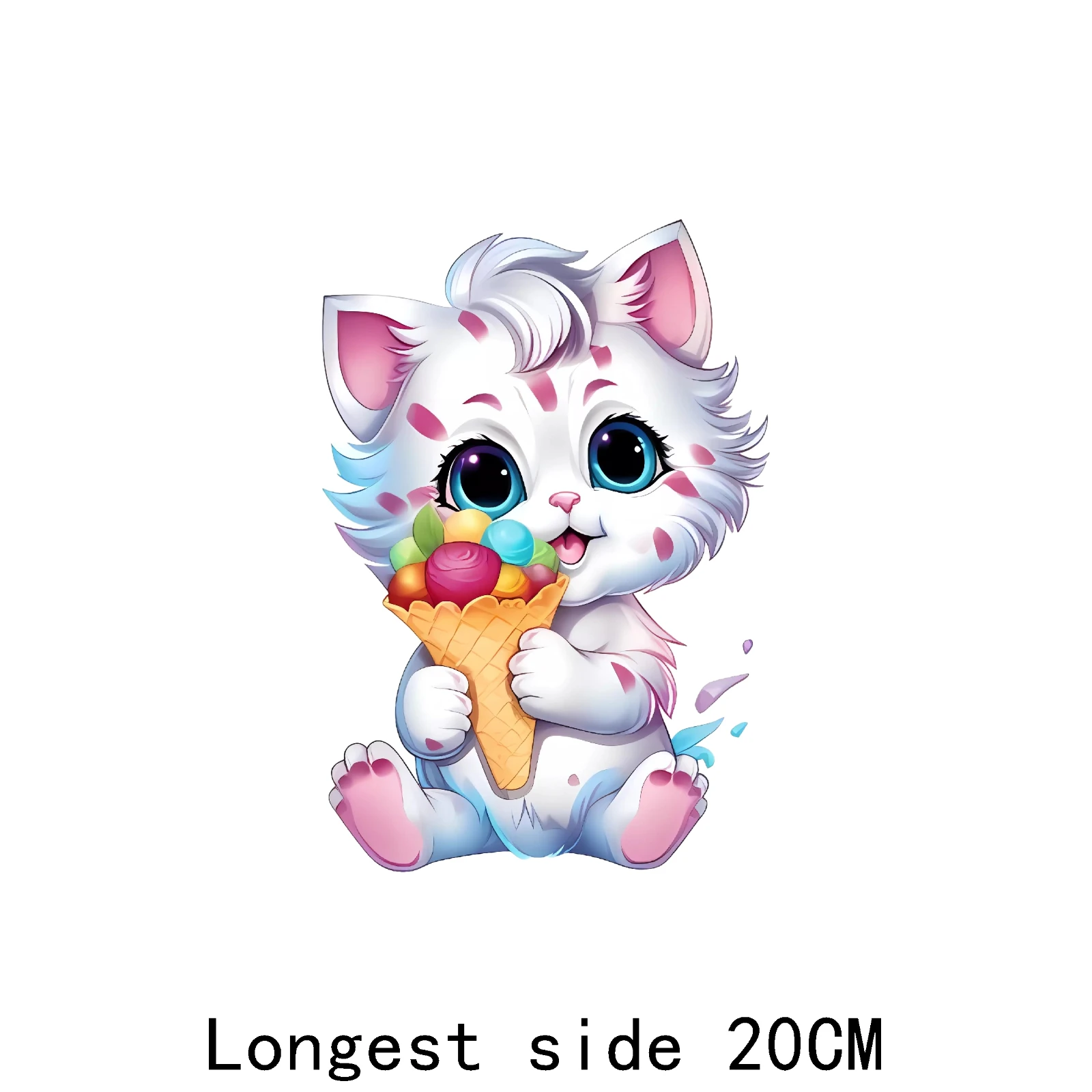 Toppa di trasferimento da stiro con set di animali da 20cm, utilizzata per magliette di fiori fai da te, trasferimento di calore di unicorno di dinosauro di ippopotamo, utilizzata per i bambini