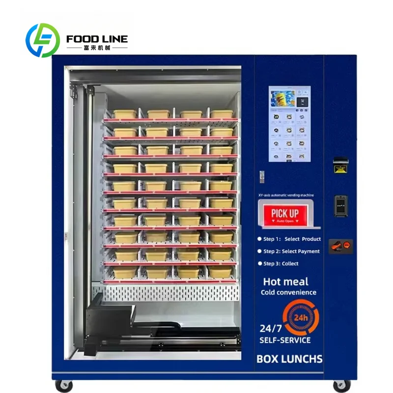 Customized Low Noise Commercial Lunch Box Vending Machine with Refrigerated Storage for Restaurant Household Food Sale