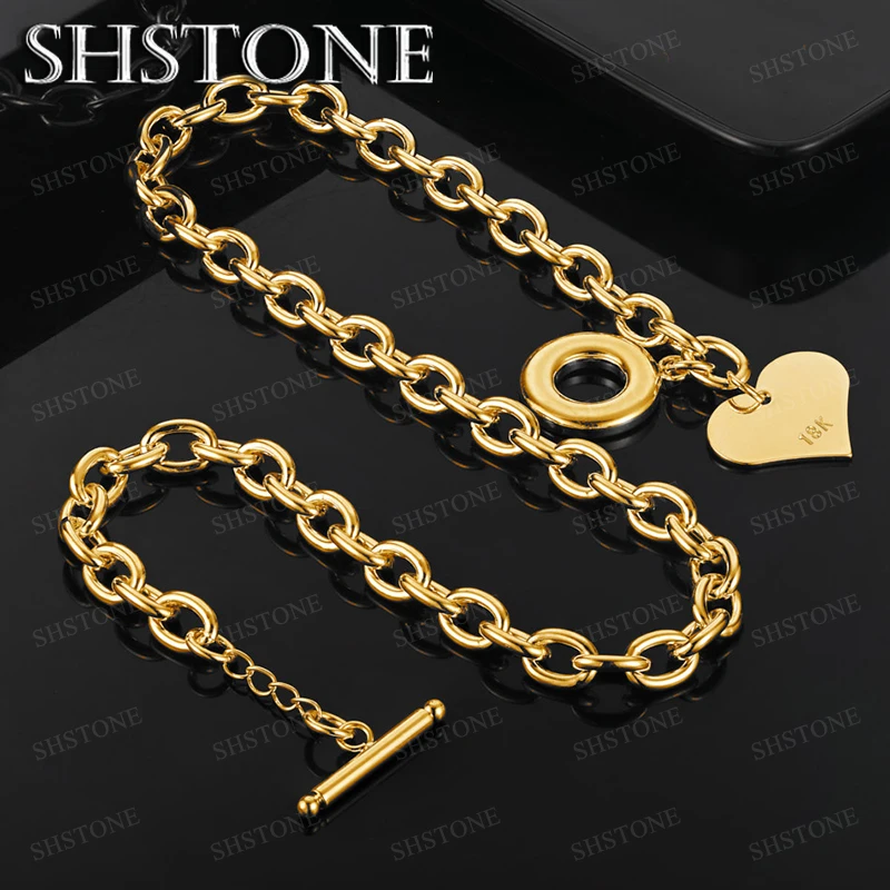 

46cm 18k Gold Heart Pendant Necklace For Lady Charm Engagement Wedding Party Sweet Romantic Fine Jewelry Valentine's Day Gifts