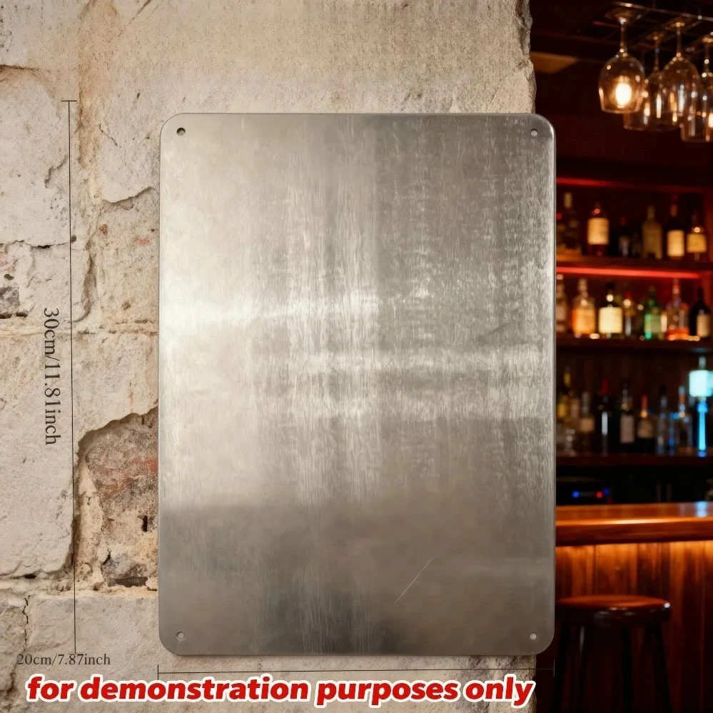 لوحة فنية جدارية معدنية عتيقة مقاس 8 × 12 بوصة بحافة ريفية متينة وديكور داخلي وخارجي