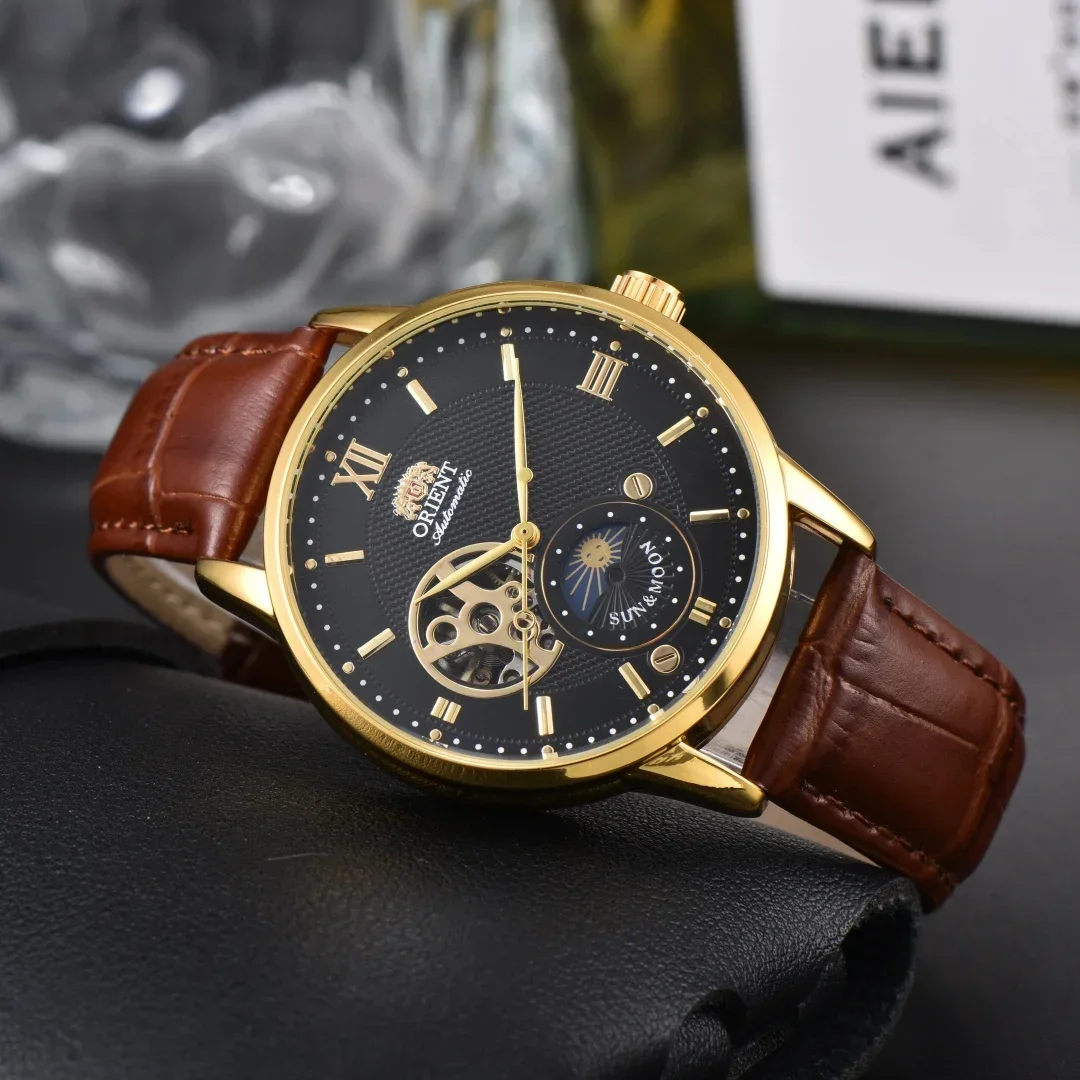 DFDG Mechanical Automatic Unisex Orient Watch Sport World Time Waterproof Shockproof Fully Functional Sun, Moon & Stars Series view 6