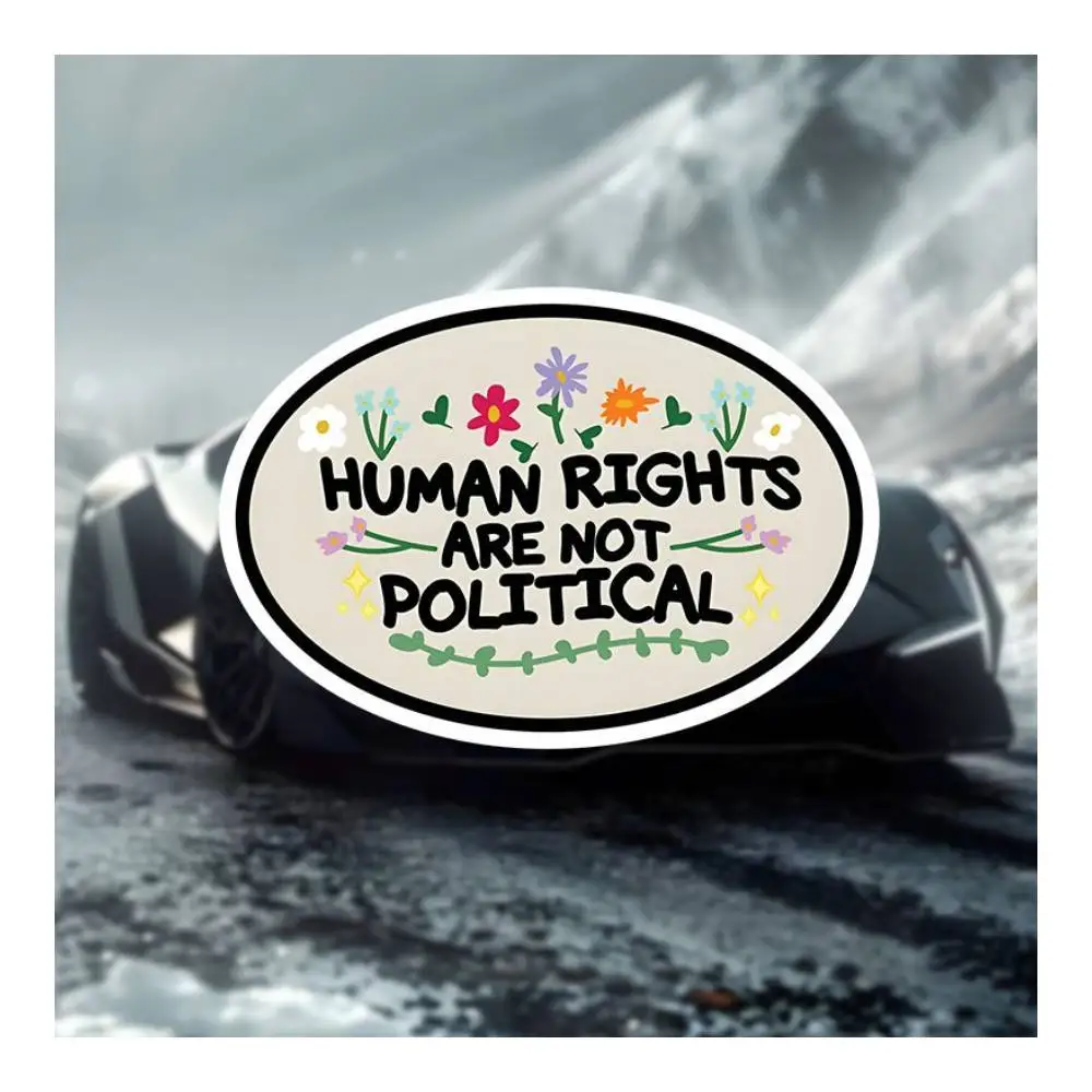 1Pc Human Rights Floral Vinyl Sticker Colorful Matte Decal for Laptop Helmet Motorcycle Car q