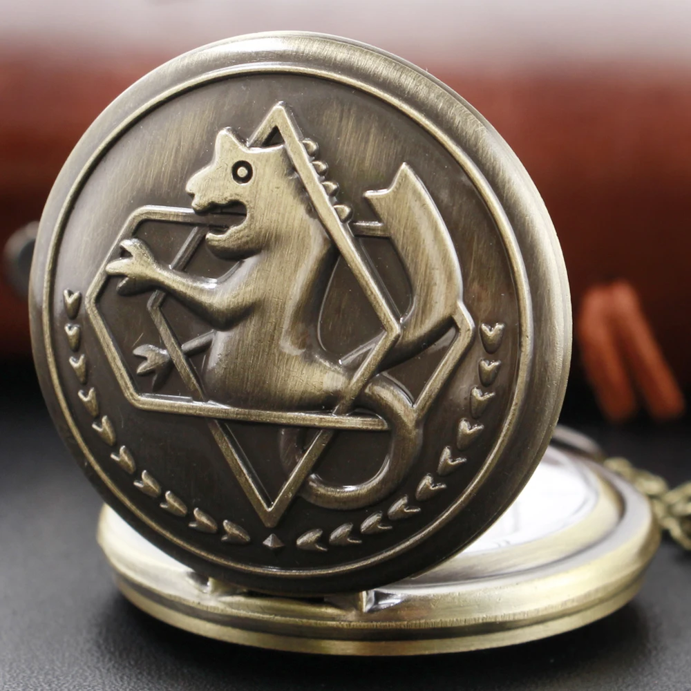 الكلاسيكية أنيمي الخيمياء الساحر شارة كوارتز ساعة الجيب ماجيك الوقت الأحجار الكريمة ساعة شهم قلادة قلادة أفضل هدية عيد #2