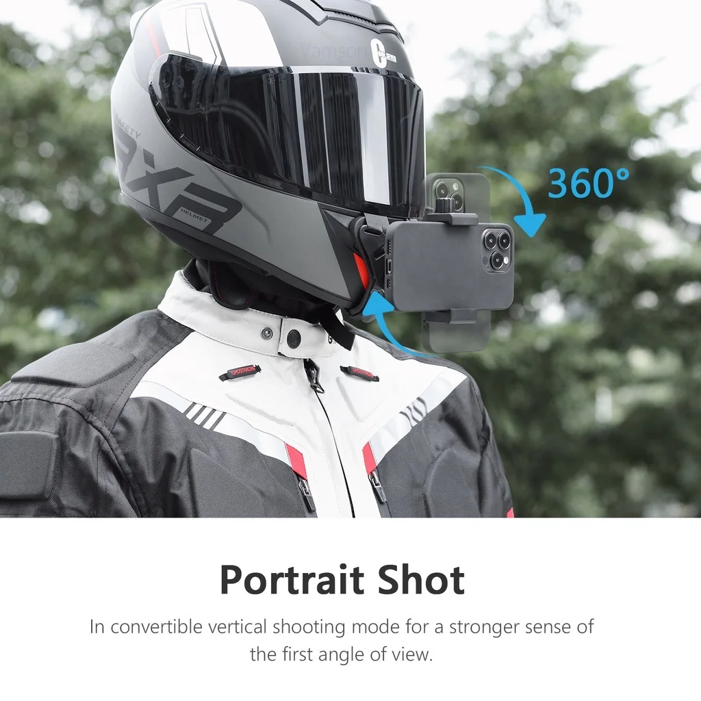 Helmet Strap Mount For Gopro Hero 11 10 9 8 7 6 5 4 Motorcycle Yi SJCAMA Ction Sports Camera Mount Full Face Holder Accessories