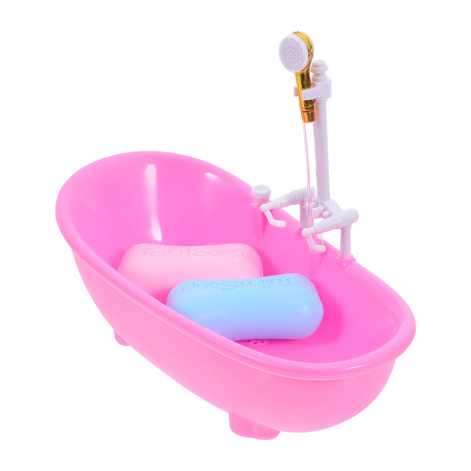 Mini Bath Toys Electric Bathtub Adornment House Ornament Miniature Plastic Furniture Bathroom Model