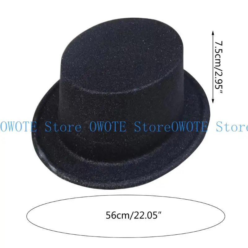 A52E Glitter Party Fedora Top Hat Party Christmas Cover Sparkly Head pour les enfants adultes