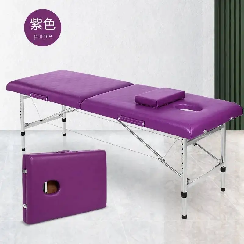 Camastro Plegable Portátil para Estética, Spa, Masajes, Tatuajes y Tratamientos Faciales, Colchón para Cuerpo Completo, Muebles de Salón MQ50MB