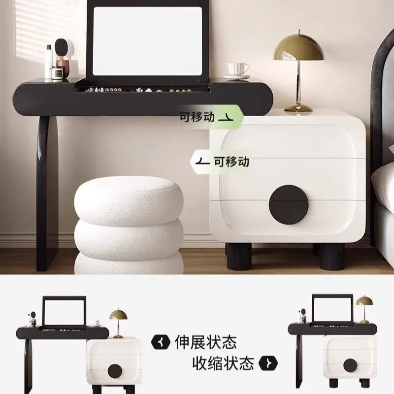 Medieval panda dresser, solid wood dresser, chest, integrated bedroom, retro apartment, flip-top makeup