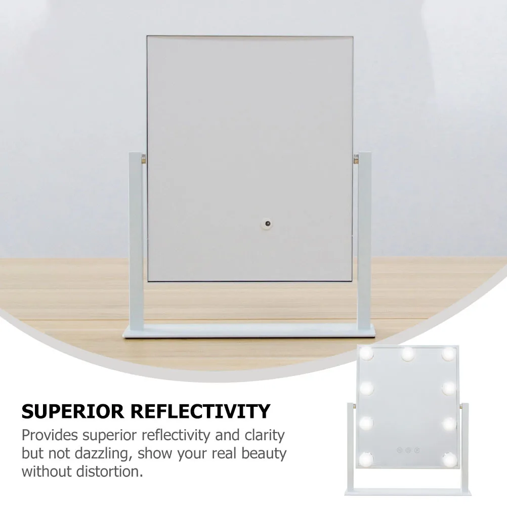 

1Pcs LED Makeup Mirror Desktop Single Side Lamp Bulb Practical Durable Stable Vanity Tabletop Dressing Portable Home
