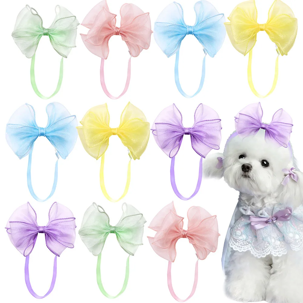 Lazos para perros y gatos – 30 unidades color sólido para la cabeza