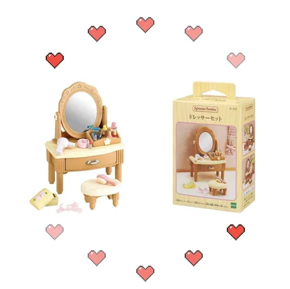 Sylvanian Families Anime Figures Mini Furniture Play House Toy Kawaii Children Toys Sylvanian Families Room Decoration Birthday