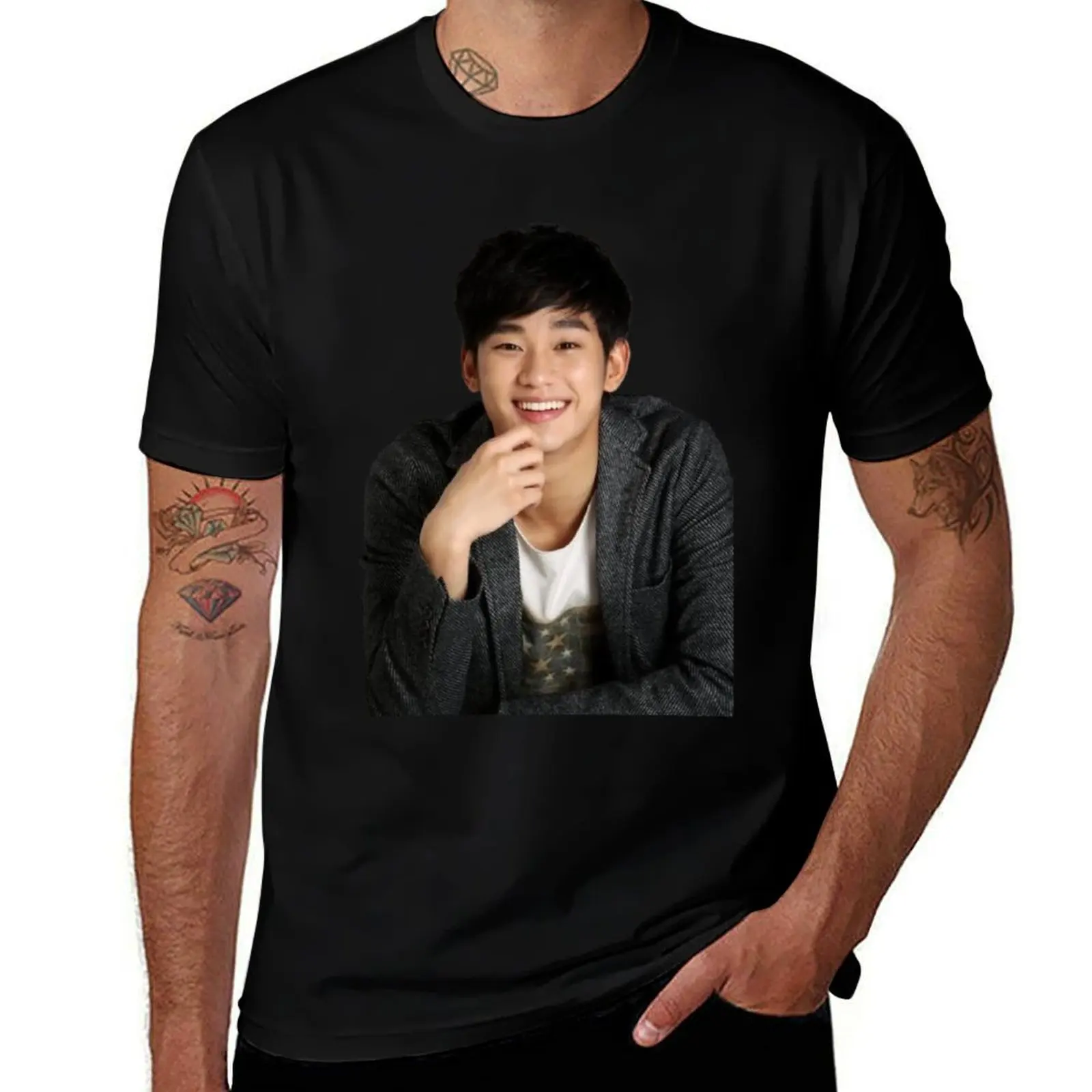 

Kim Soo Hyun - V15 T-Shirt t shirt man luxury t shirts designer man t shirts for men casual T-shirt