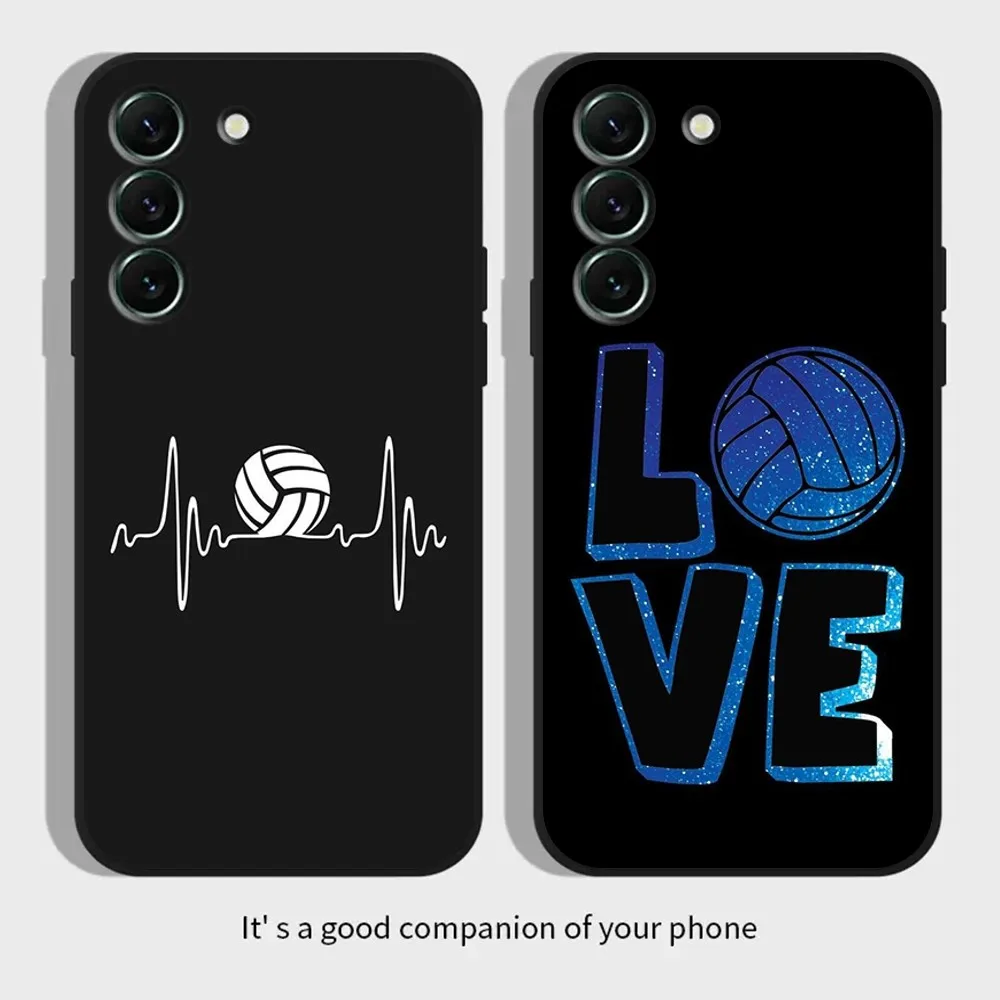 

Sport Beach Volleyball Phone Case for SamsungS24,S23,S22,S21,S20 Ultra Pro S10,S30Plus,20 Ultra Black Cover