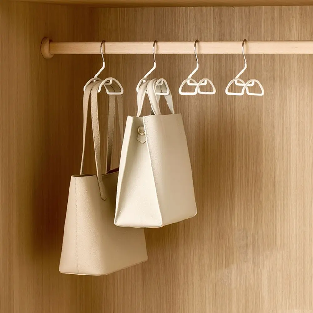 

Portable Plastic Arch Handbag Hanger Stackable Reusable Scarf Storage Rack Space Saving Handbag Organizer Wardrobe
