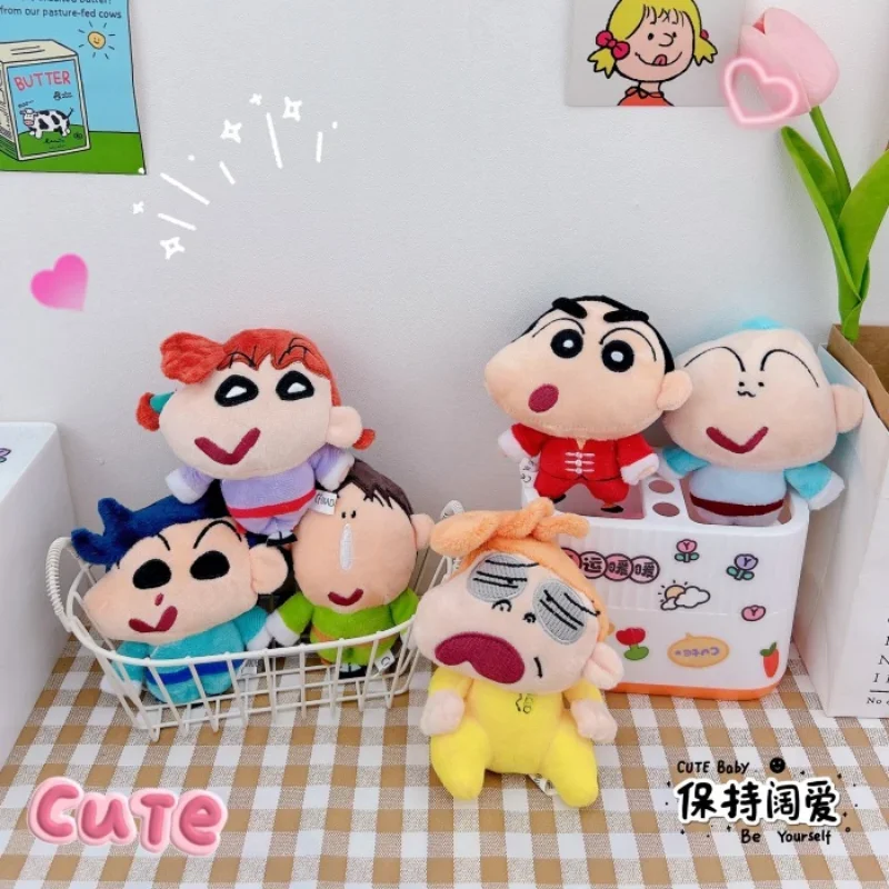 Nieuwe Kawaii Schattige Kung Fu Krijt Shin-Chan Sleutelhanger Hanger Creatieve Dom Aoi Pluche Pop Schooltas Hanger Kinderen Cadeau