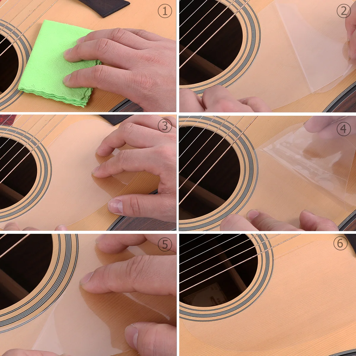 

36 Inch Small Drop Type Guitar Protect Anti Scratch Stickers Personalized Transparent Folk Acoustic Guitar Fingertips Sweeping B