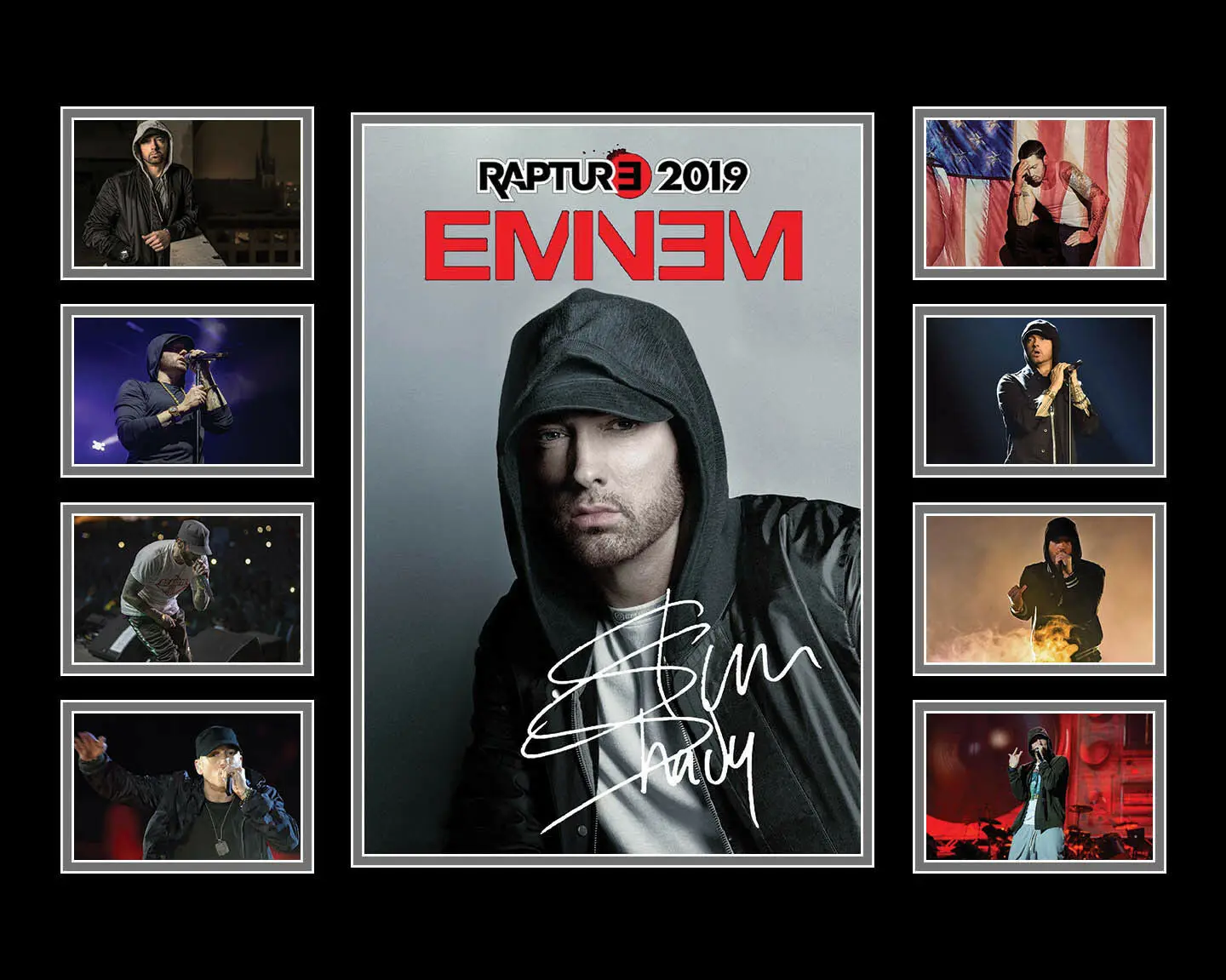 EMINEM Muziekalbum Signature Poster Print Memento Art Silk Poster Wall Art Home Decoratief schilderij