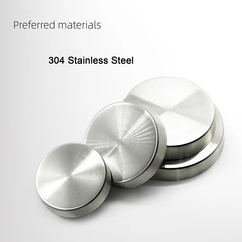 HOT 500PCS 304 Stainless Steel Glass Mirror Nails Acrylic Signs Billboard Copper Rings Advertising Nails Screws Decorative Caps