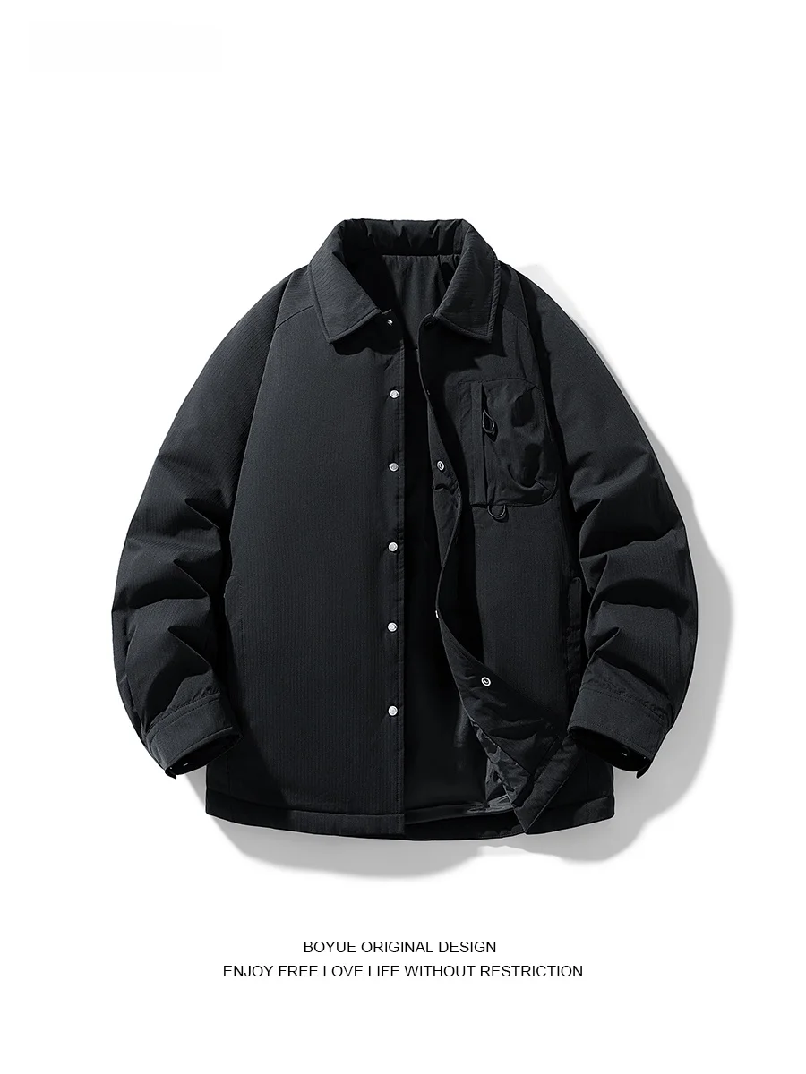 

Boyue Thiened Large Size Simple Workwear down Jaet Trendy Match All Street Flight Coat for Men And Women