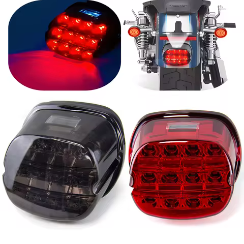 Motorcycle Led Brake Rear Taillights For Harley Sportster Dyna FLD Electra Heritage Glide Bob Touring Softail XL883 48 Fatboy