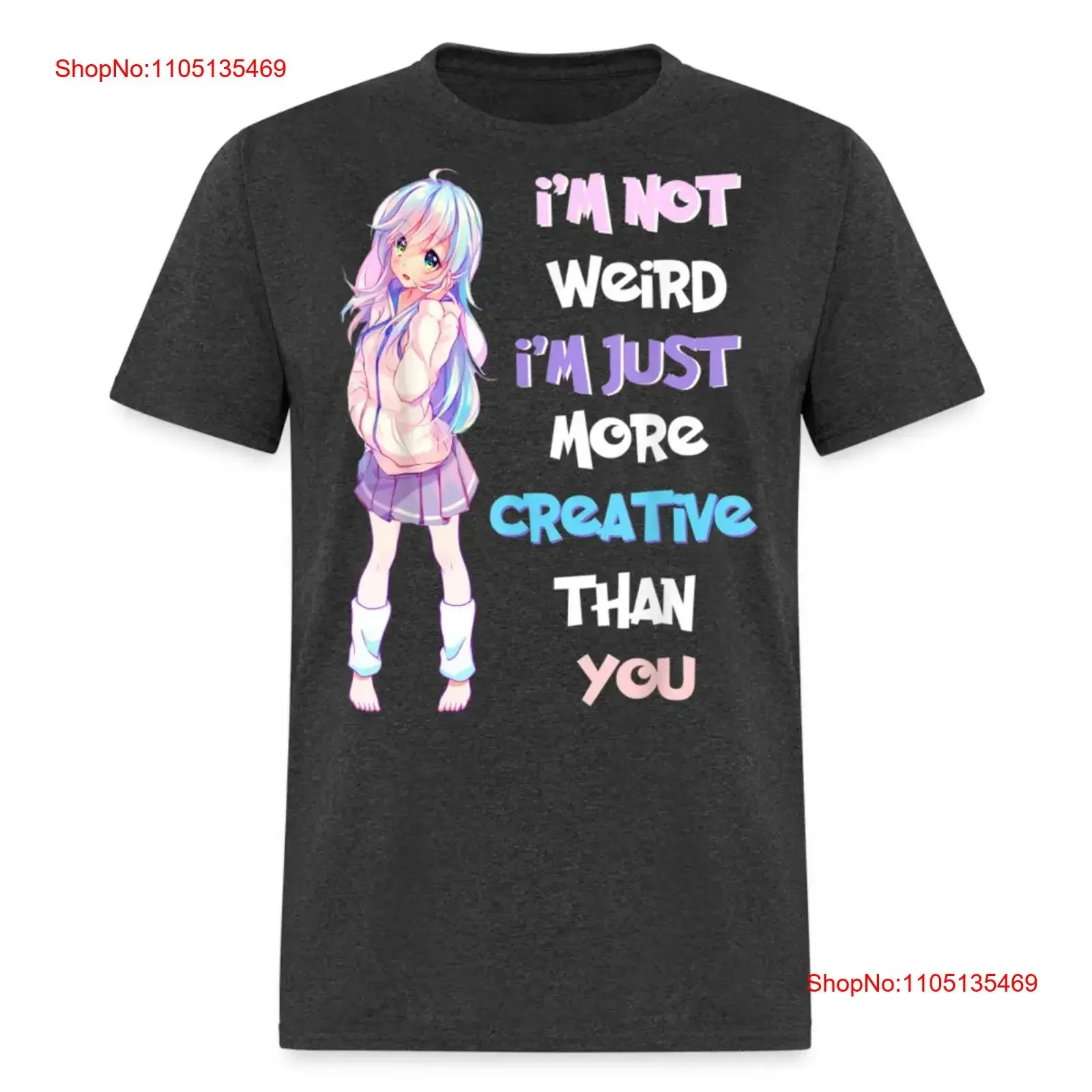 Chica de Anime soy no extraño camisa T Japón cultura Manga Comics Kawaii vintage lavado homme streetwear cómodo suave Casual