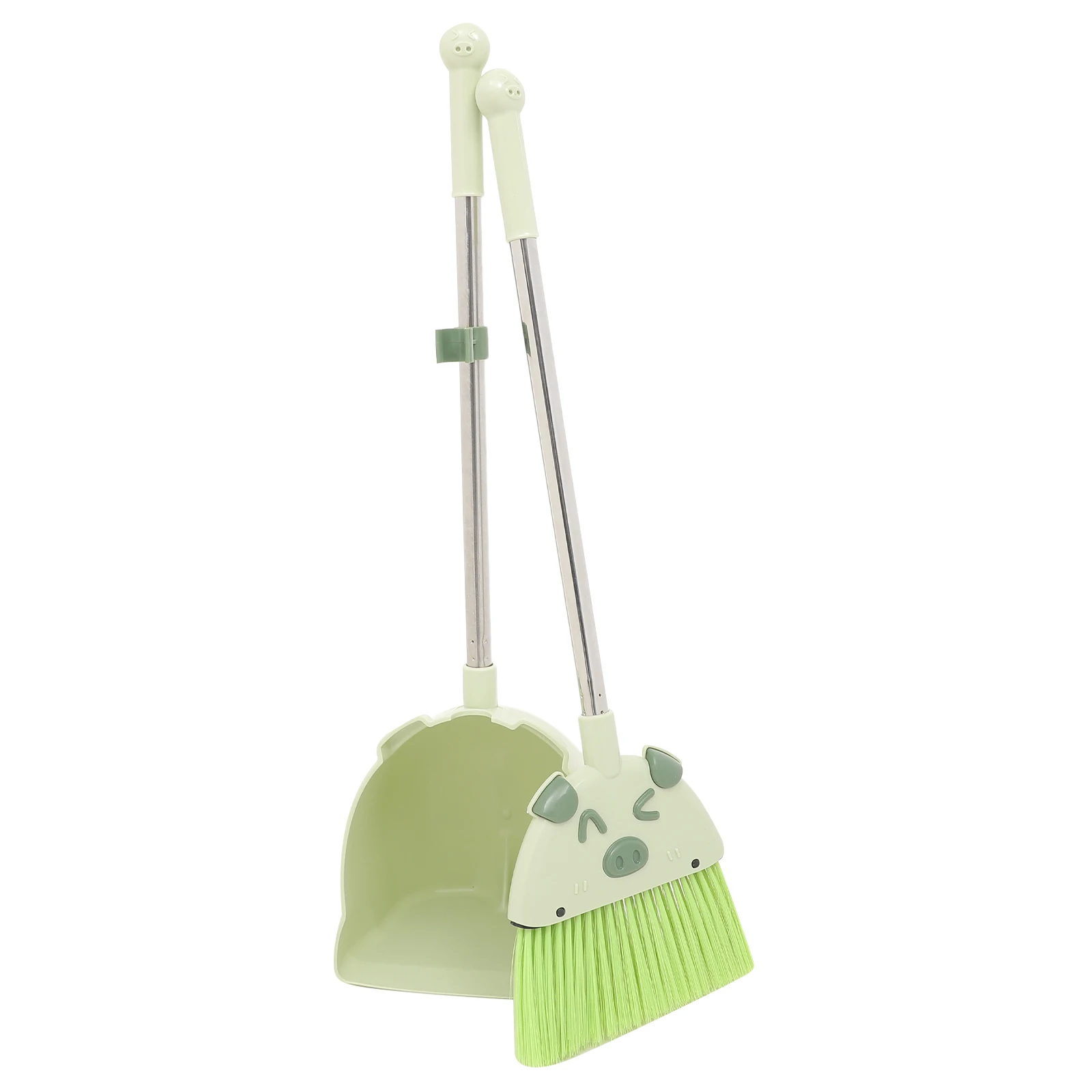 

1Set Children's Cartoon Pig Broom Dustpan Set Kids Cleaning Play Kindergarten Small Dustpan for Children Household Sweeping