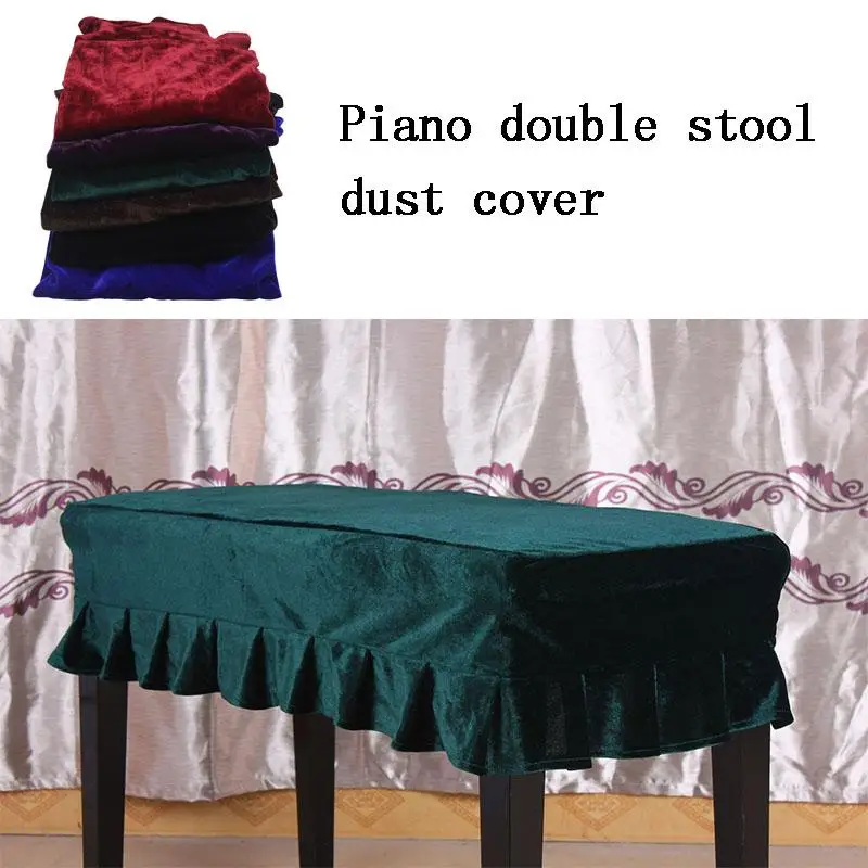 Two-Seater Piano Stool Cover, Dust Cover, Pleuche Material, Keyboard Stool Accessories