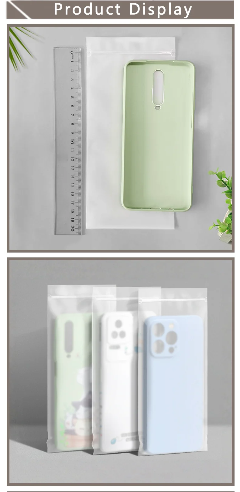 100 Stück Handyhüllen-Verpackungsbeutel, Plastik-Versiegelungsbeutel, selbstklebende Beutel, unterstützt individuelles Logo – Detail 4