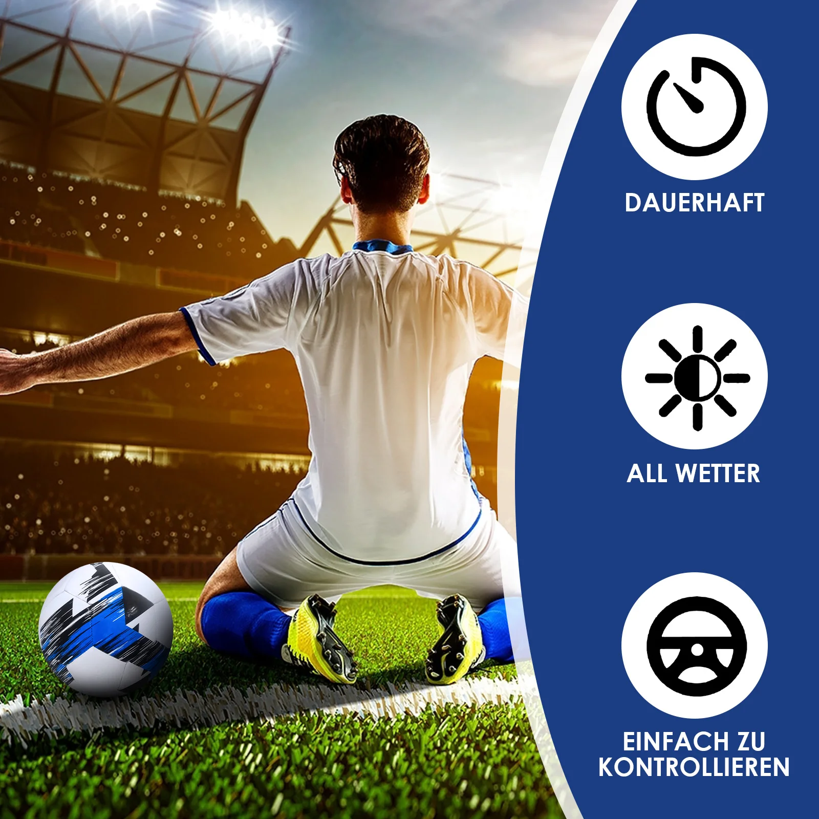 อย่างเป็นทางการขนาด 5 ลูกฟุตบอลสําหรับ Match Soft PVC เครื่องเย็บทีมการฝึกอบรม Footy Ball การแข่งขันกลางแจ้งเกมการฝึกอบรมฟุตบอล