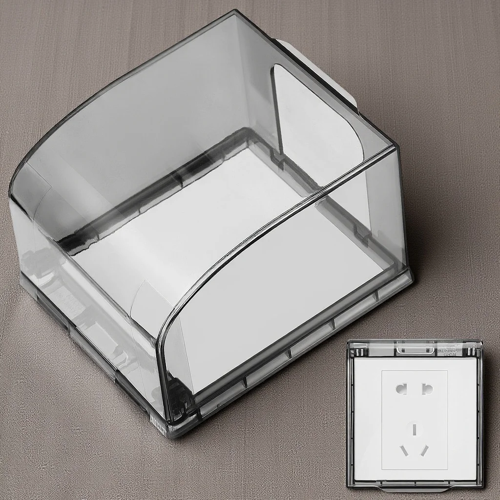 

Waterproof Outlet Cover Transparent Socket Protector Plug Guard for 86-Type Switches Rainproof Wall Outlet Cover Home Office