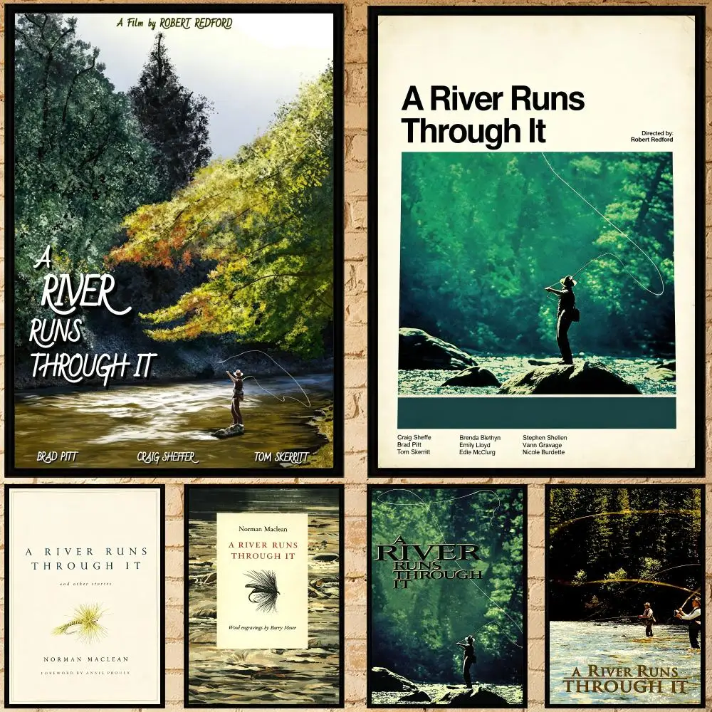 movie A River Runs Through It Poster Poster HD Waterproof Self-adhesive Art Print Wall Decor for Bedroom Living Room Gift