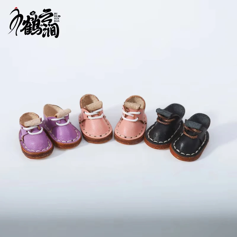 Nuevo 1/12bjd Bjd zapatos de muñeca zapatos con agujeros zapatos de cuero de vaca hechos a mano Obitsu 11 OB11 tamaño GSC muñeca 11cm cuerpo 9v
