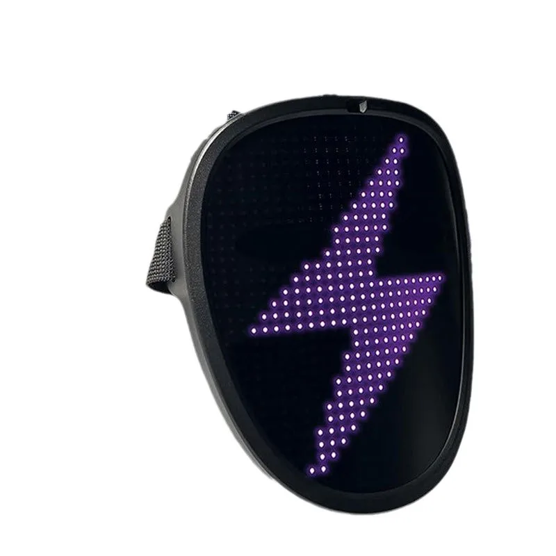 LED Gesture Sensing Changing Face Glow Mask Display APP Bluetooth Shining Mask Boy with Uke