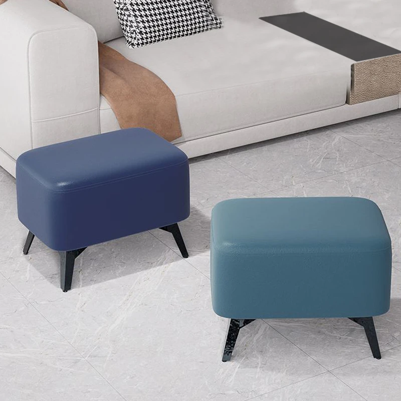 

Small low stool, shoe change stool, square stool, living room, sofa, bench, solid wood, creative leather stool