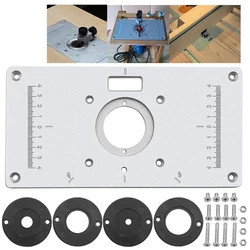 Multifunctionele Aluminium Freestafel Inlegplaat Houtbewerkingsbanken Hout Router Trimmer Modellen Graveren Machine Tool Set