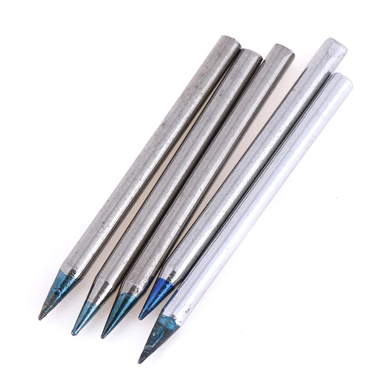 5Pcs Iron Tips 30W/40W Replacement Soldering Iron Tip Lead-Free Electric Soldering Iron Tip Head Welding Tool