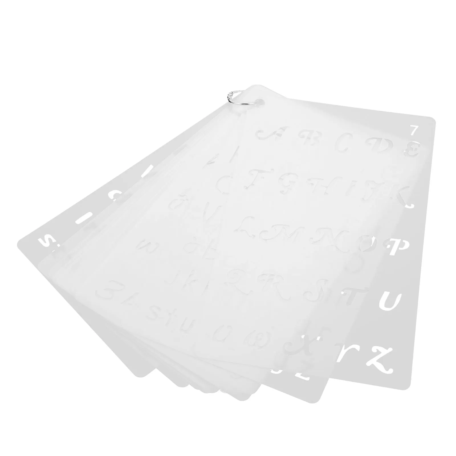 

12pcs Painting Template Stencils Hollow Out Journaling Letter Numbers Templates Alphabet Plastic Reusable Diy Craft Supplies