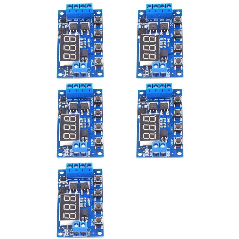 GROCE-5X DC 12V 24V LED Licht Digitale Zeitverzögerung Timing Verzögerung Relais Schalter Schaltung Dual Mos Rohr Control Board Modul