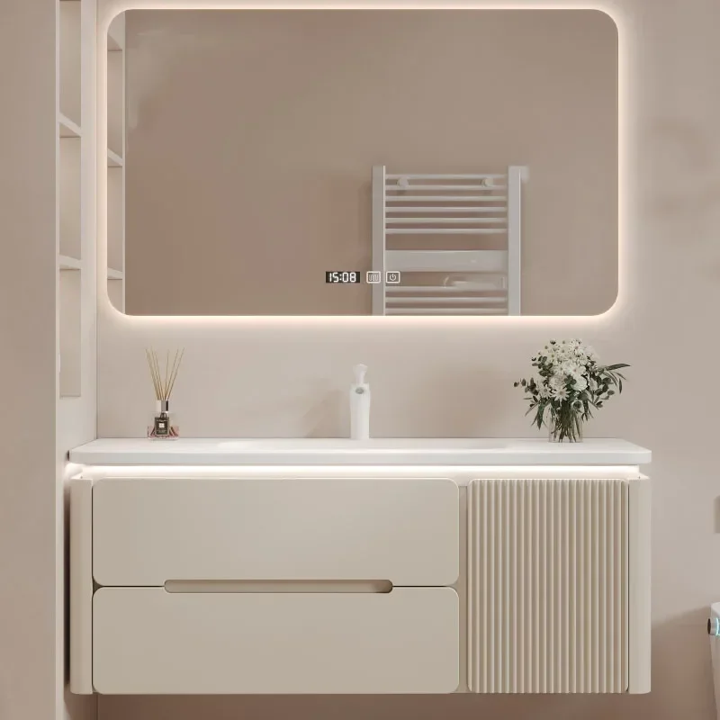 

Минималистичный шкаф в стиле легкой роскоши, современный европейский деревянный шкаф для хранения, тумба для ванной комнаты с ящиками, мебель для салона College Mobiletto Bagno