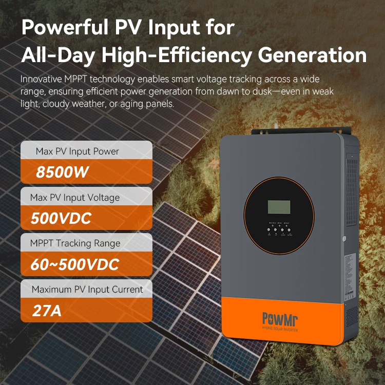 PowMr Hot Selling 6.5KW 12KW 230V Output Voltage Support Parallel Three Phase Pure Sine Wave All In One Solar Inverter