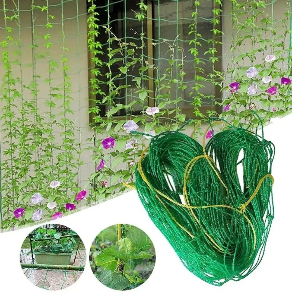 

Flexible Rope Garden Trellis Netting High-quality Nylon Multifunction Plant Support Netting Climbing Plants Netting Vegetables