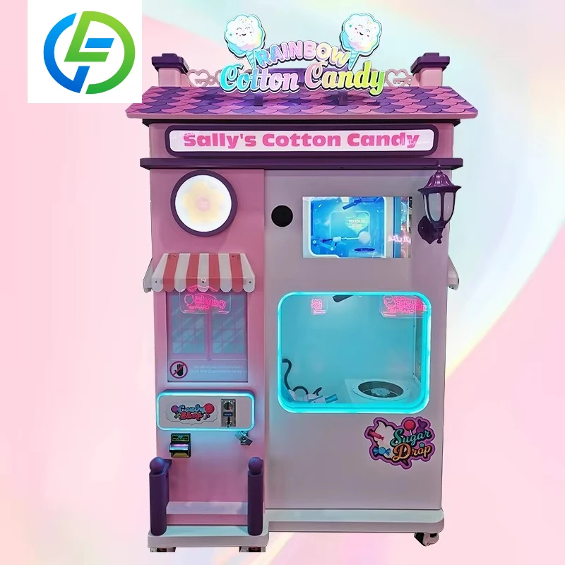 Customize Latest Outdoor Self-service Automatic Candy Floss Machine Professional Cotton Candy Machine