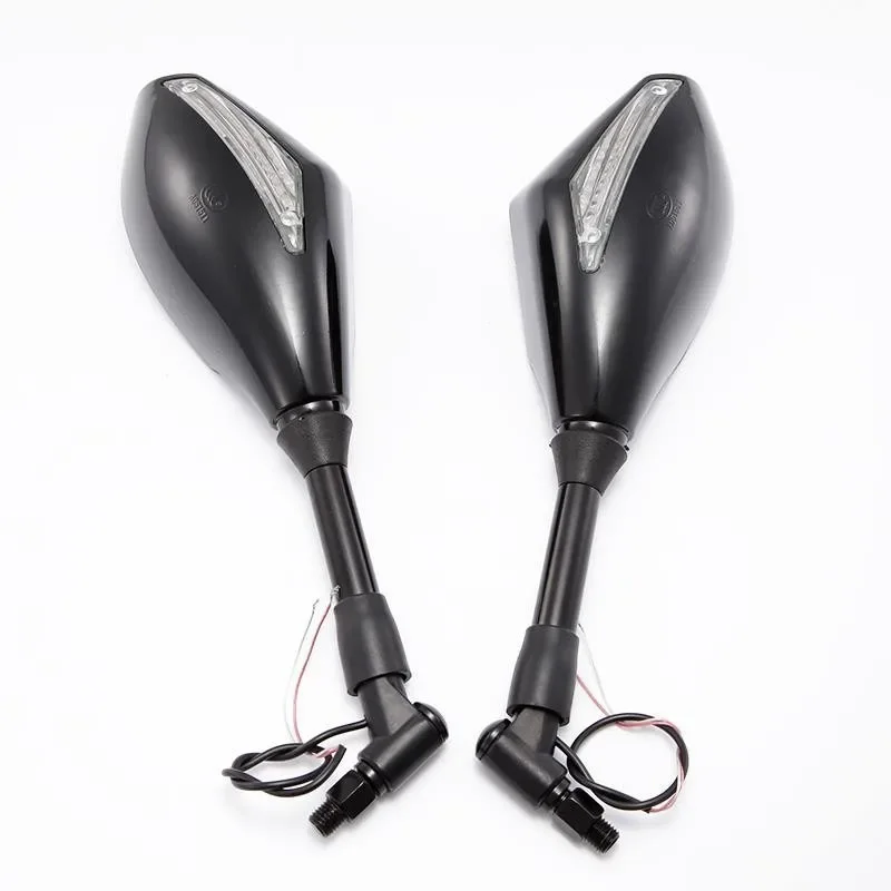 Hot For Hyosung GT125R GT250R GT650R Kawasaki Z750S Ninja 250R 650R 8/10mm Motorcycle Rearview Mirrors LED Turn Signals Lights