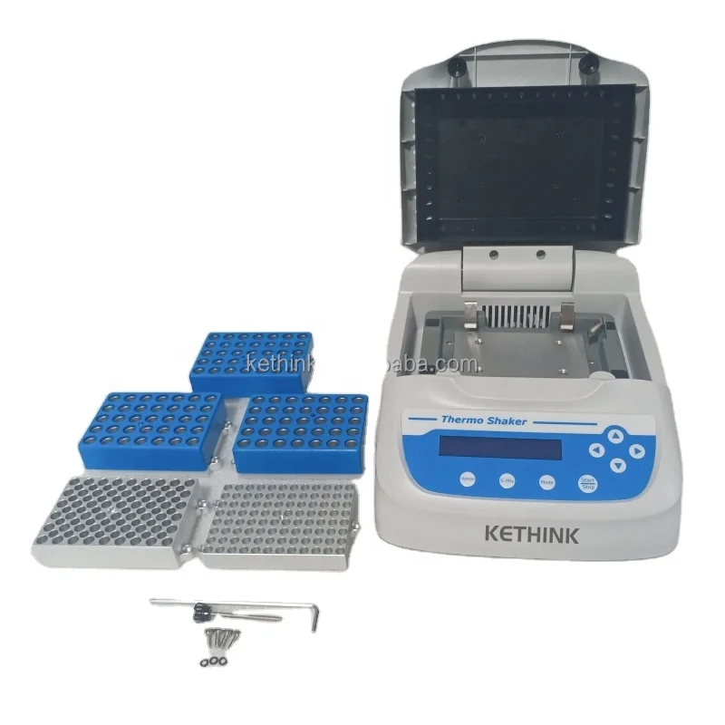 KETHINK Mezclador Termostático / Agitador Térmico Mini con Tapa Calentadora para Incubadora Microbiológica / Oscilador de Calentamiento para Laboratorio Biológico
